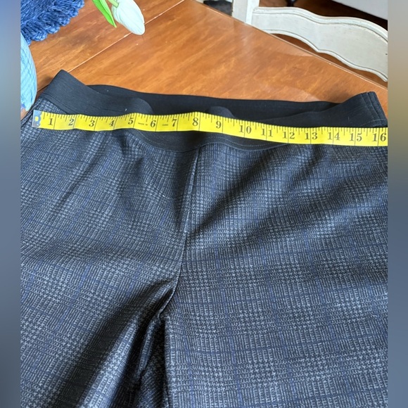 Talbots Dark Blue Grey Plaid Ankle Pants - Picture 7 of 8